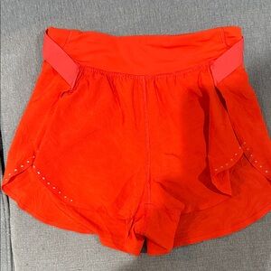 Women's Orange Athletic Shorts